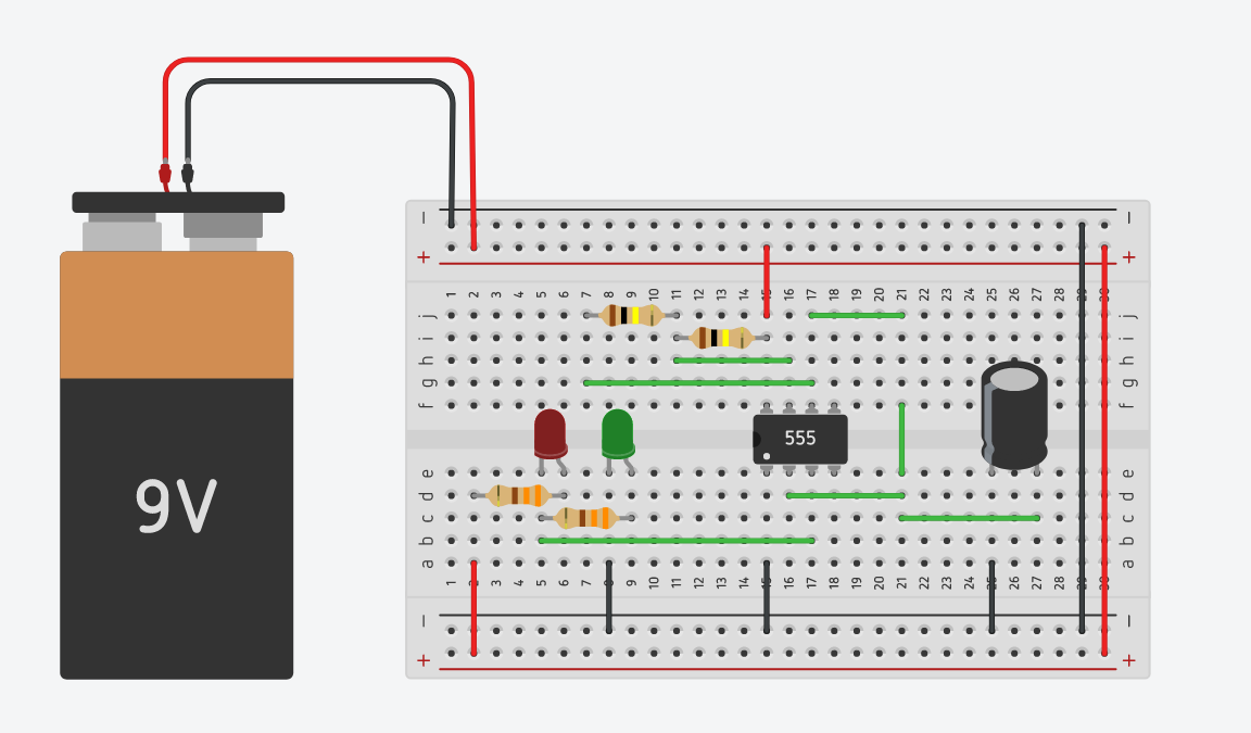 Blinking LED using 555 timer - Coderdojo Athlone